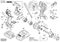 Bosch 3 601 JG4 100 Gdr 18V-200 C Impact Wrench 18 V / Eu Spare Parts